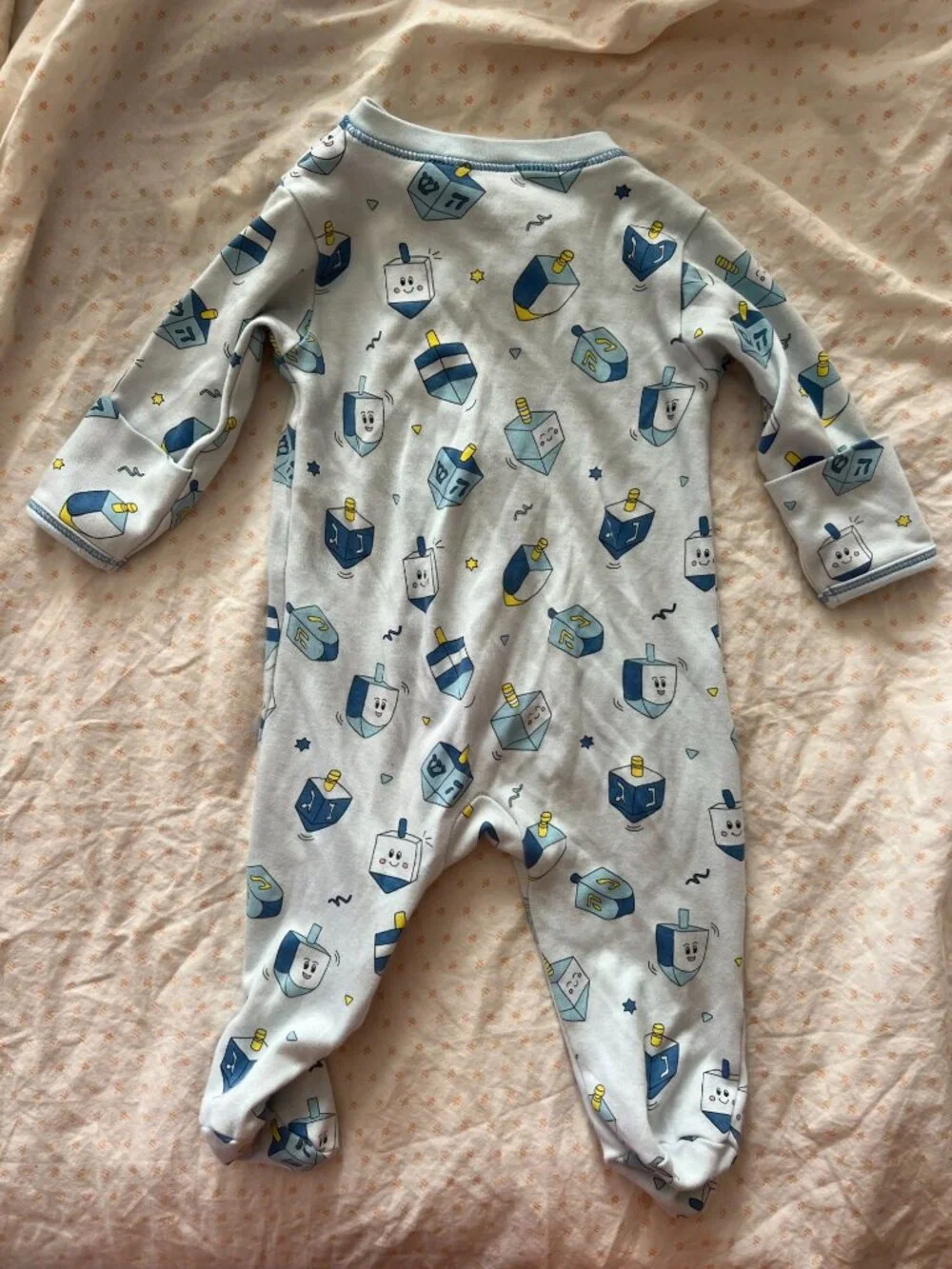 NOOMIE Happy Dreidels Zip Footies (unisex) 0-3 months,